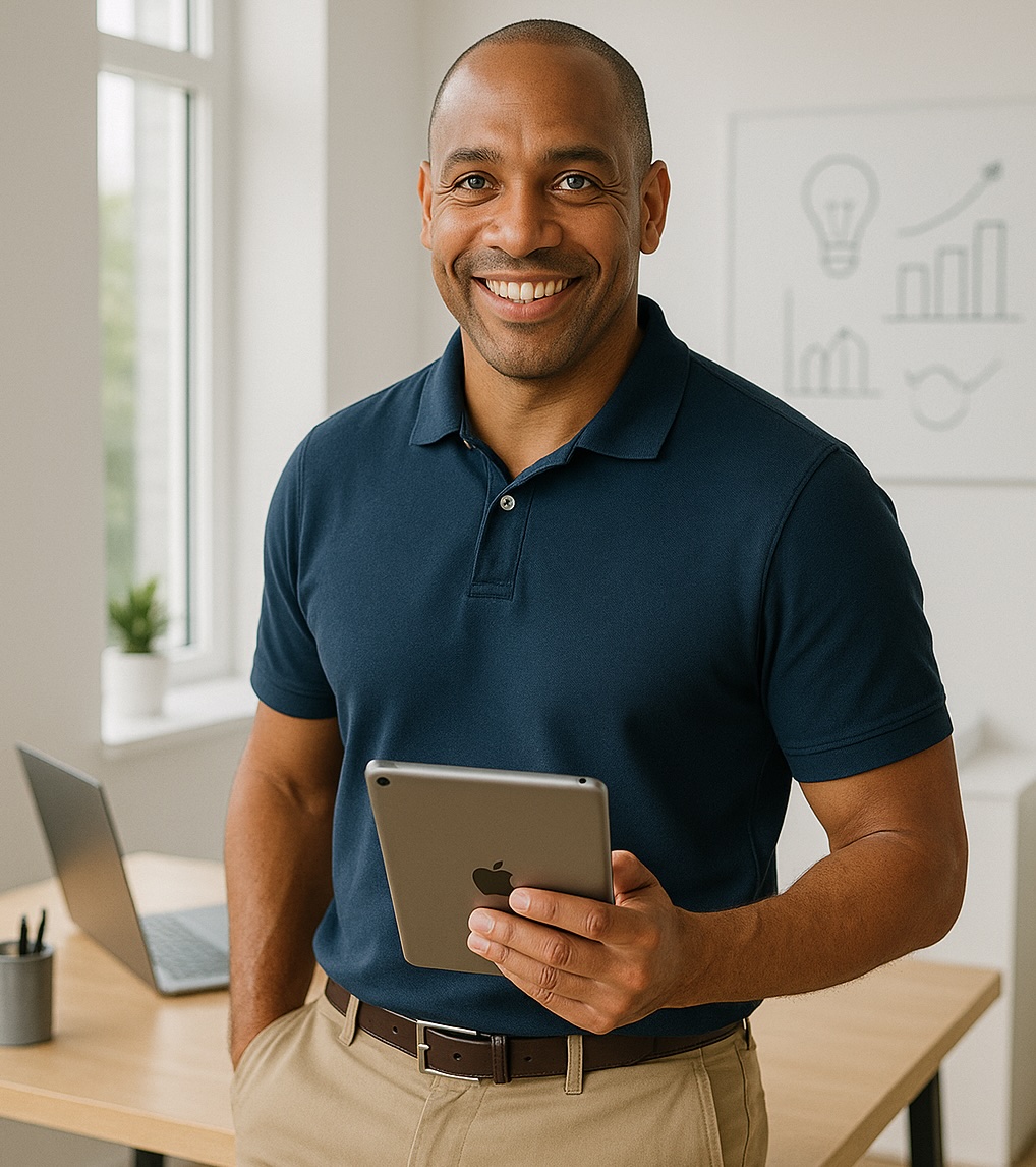 Professional using AI tender matching service